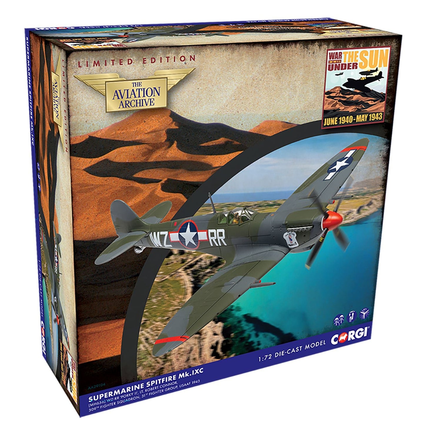 Supermarine Spitfire Mk.IXc, (MH656) WZ-RR 'Porky II', Lt. Robert Connor