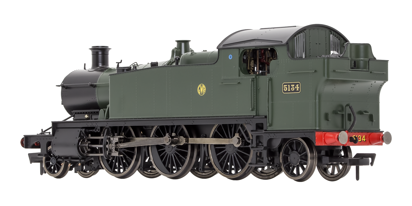 Large Prairie 5134 GWR Green Shirt Button Steam Locomotive