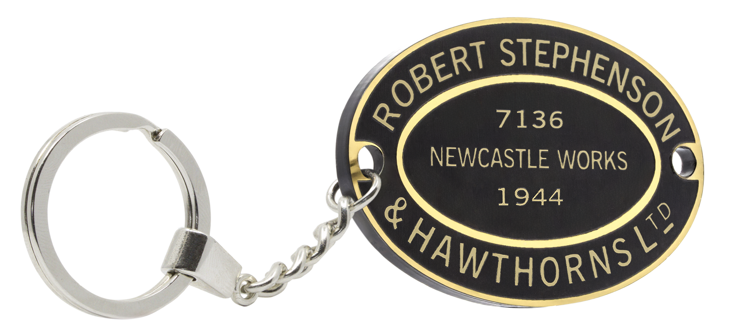 Robert Stephenson & Hawthorns Worksplate Keyring - 7136 Warrington