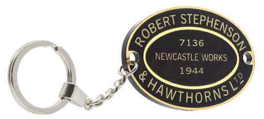 Robert Stephenson & Hawthorns Worksplate Keyring - 7136 Warrington