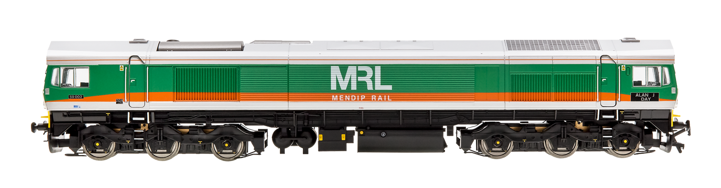 Class 59 59002 MRL Green/Orange Alan J Day Diesel Locomotive - DCC Fitted