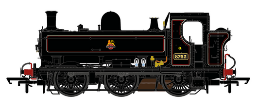 8750 Class Pannier Tank - BR Early Emblem Lined Black 0-6-0 Tank Locomotive No.8763