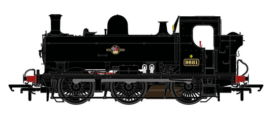 8750 Class Pannier Tank - BR Black Late Crest 0-6-0 Tank Locomotive No.9681