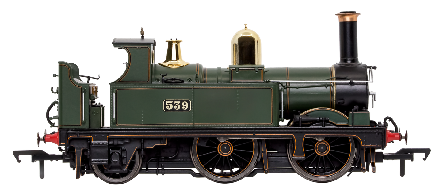 GWR 517 Class 0-4-2 539 Lined G.W. Green Black Frames Steam Locomotive