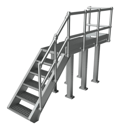 N Gauge Access Platform (V1.5) (Pack of 2) - Unpainted Model Kit