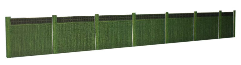 Wooden Fencing Green With Trellis Top Card Kit