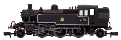 Ivatt 2-6-2T 41208 BR Early Crest Lined Black - DCC Fitted