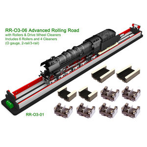 Rolling Road Stand (90cm) w/Wheel Cleaners O SCALE (2-rail/3-rail)