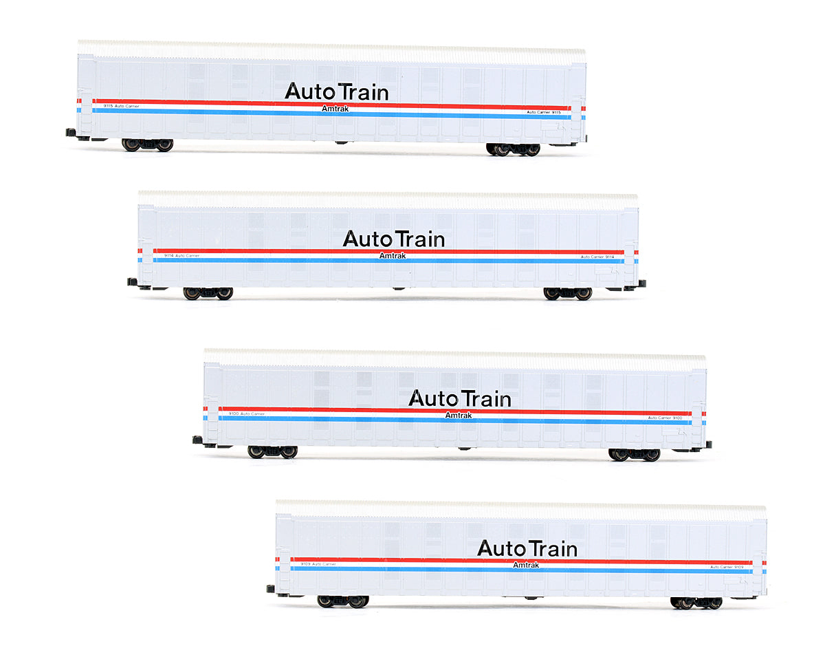 Pre-Owned Amtrak Auto Trailer 4 Car Set