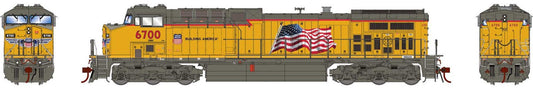 HO AC4400CW Diesel Locomotive, UP/Flag #6700 - DCC Sound