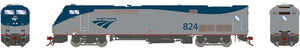 HO P40DC Diesel Locomotive, Amtrak, Phase V #824