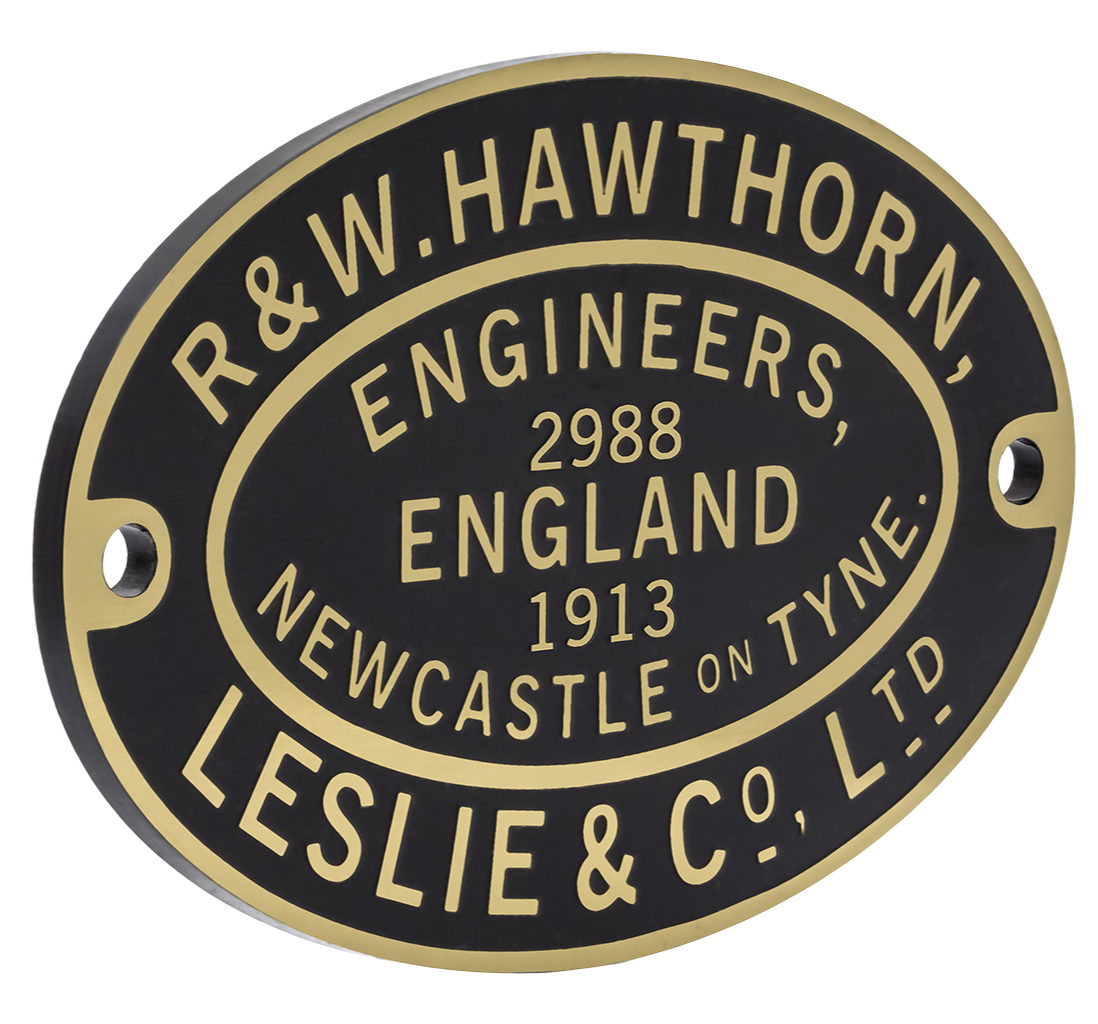 Hawthorn Leslie Worksplate Third Size Replica – 2988 Wallaby