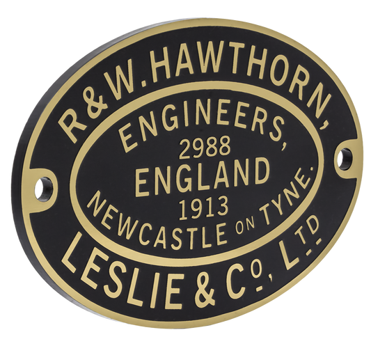 Hawthorn Leslie Worksplate Third Size Replica – 2988 Wallaby