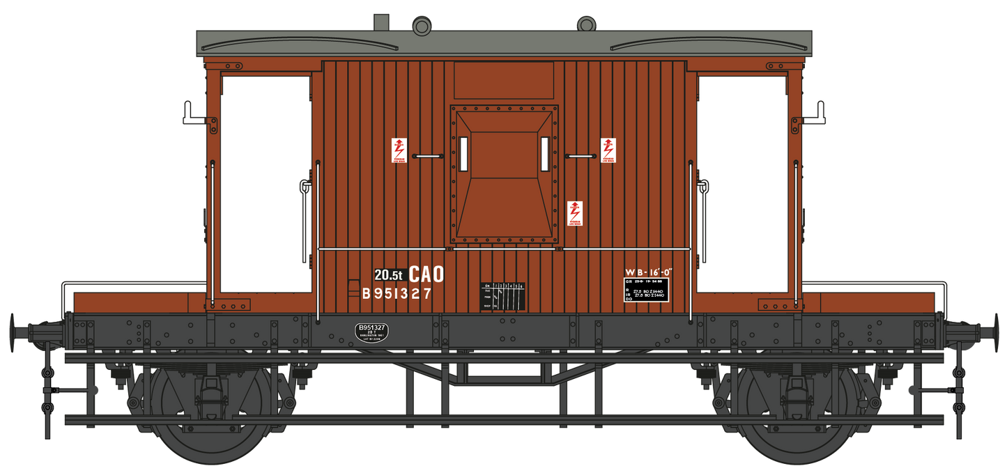 BR 20T Brake Van Diagram 1/506 B951327 BR Bauxite CAO