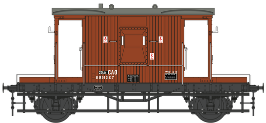 BR 20T Brake Van Diagram 1/506 B951327 BR Bauxite CAO
