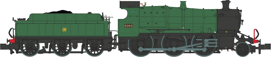 GWR Churchward Built 63xx 2-6-0 Mogul 6385 Shirt Button Green