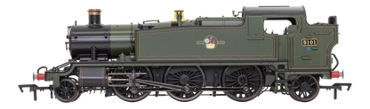 Large Prairie 5101 Lined BR Green Late Crest Steam Locomotive