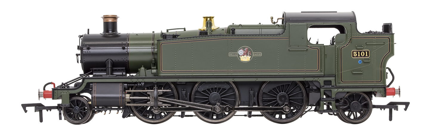 Large Prairie 5101 Lined BR Green Late Crest Steam Locomotive - DCC Sound