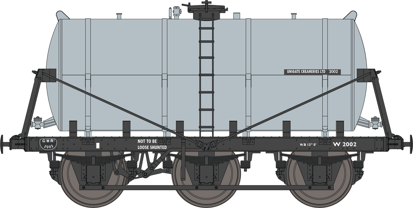 2F-031-027 6 Wheel Milk Tanker United Creameries (Silver) W2002