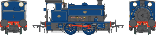 4S-024-013S Hawthorn Leslie 0-4-0ST Lined Blue Port of London No 57 Steam Tank Locomotive - DCC Sound