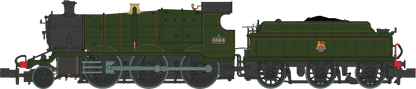 GWR Churchward Built 63xx 2-6-0 Mogul 6364 BR Green, Early Crest - Sound Fitted