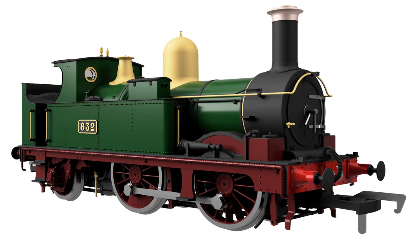 GWR 517 Class 0-4-2 202 Lined G.W Green Red Frames Steam Locomotive