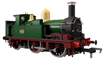 GWR 517 Class 0-4-2 202 Lined G.W Green Red Frames Steam Locomotive