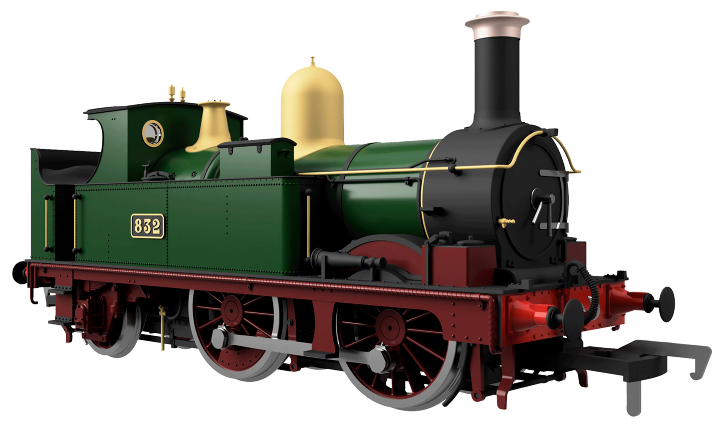 GWR 517 Class 0-4-2 202 Lined G.W Green Red Frames Steam Locomotive - DCC Sound