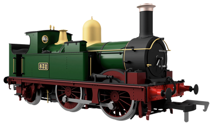 GWR 517 Class 0-4-2 202 Lined G.W Green Red Frames Steam Locomotive - DCC Sound