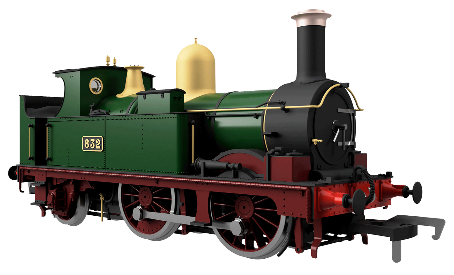 GWR 517 Class 0-4-2 202 Lined G.W Green Red Frames Steam Locomotive - DCC Fitted