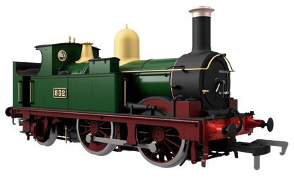 GWR 517 Class 0-4-2 202 Lined G.W Green Red Frames Steam Locomotive - DCC Fitted