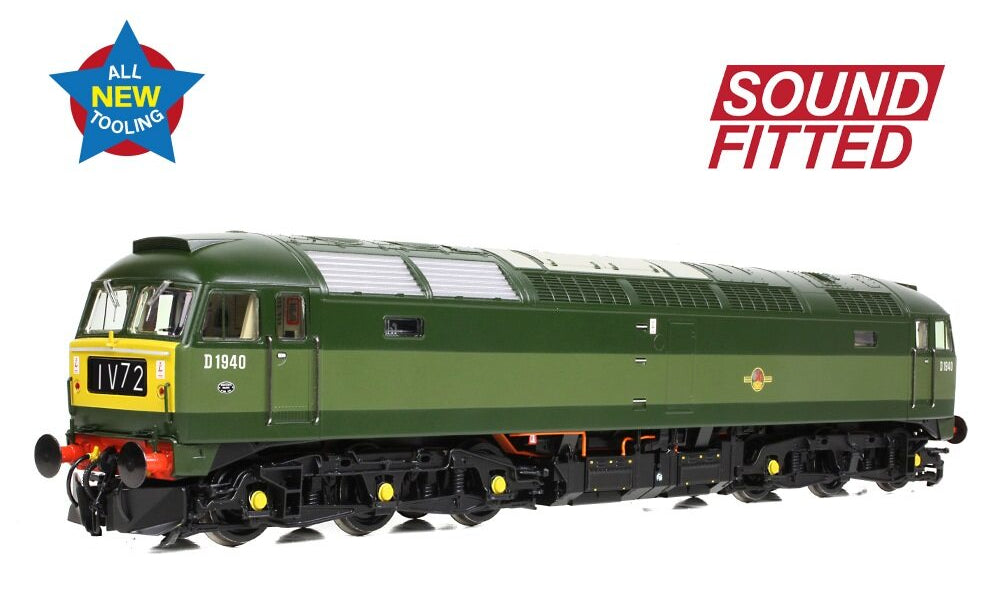 Class 47/0 D1940 BR Two-Tone Green (Small Yellow Panels) Diesel Locomotive - DCC Sound