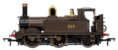 GWR 517 Class 0-4-2 524 Lined Chocolate Steam Locomotive - DCC Fitted