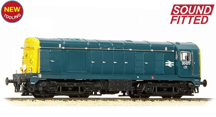 371-032BSF Class 20/0 Disc Headcode & Tablet Catcher Recess 20077 BR Blue Diesel Locomotive - DCC Sound