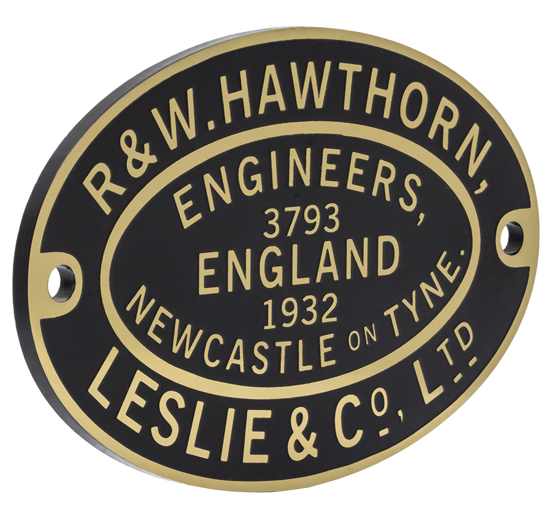 Hawthorn Leslie Worksplate Third Size Replica – 3793 Faraday