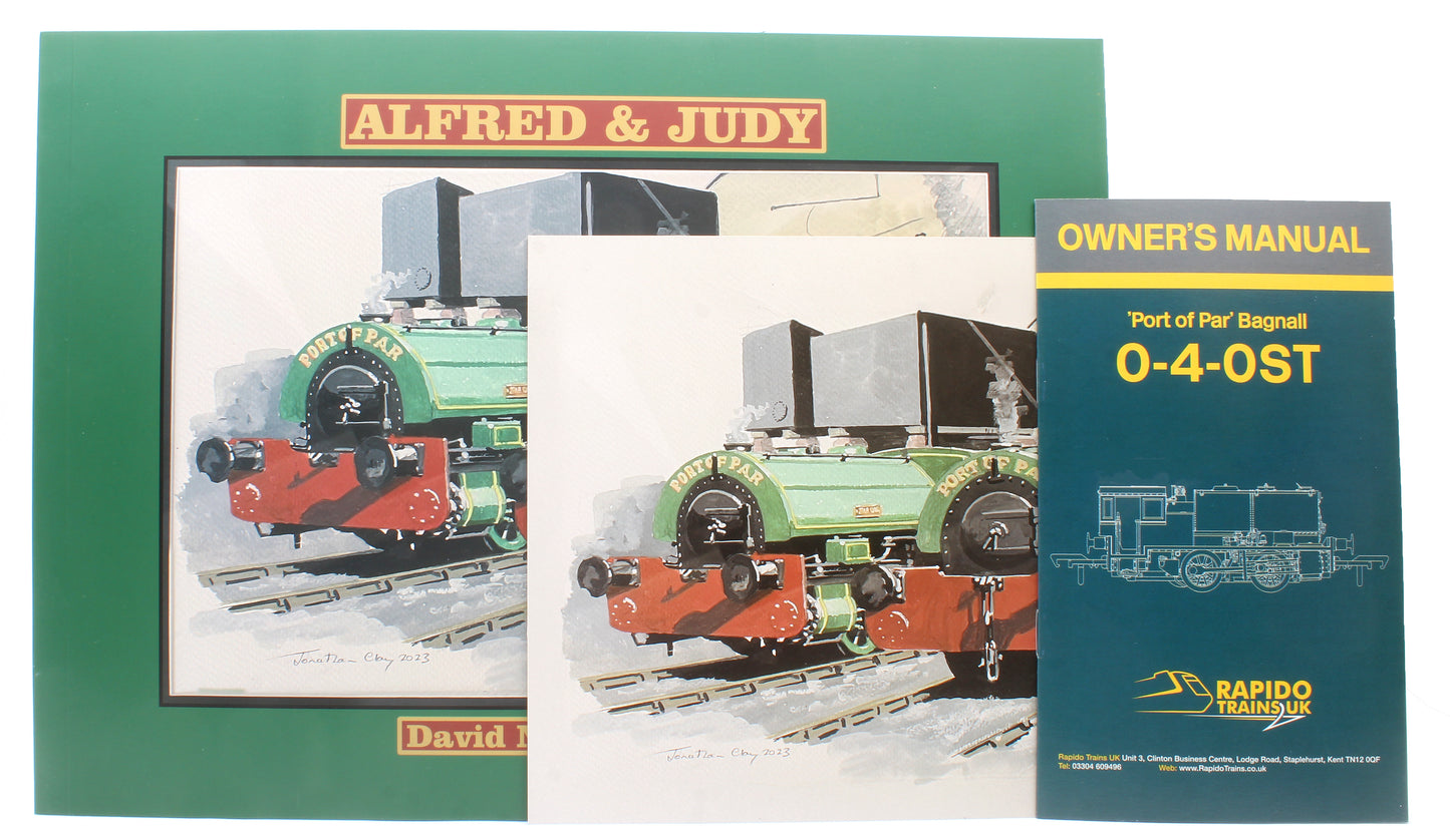 Port of Par Bagnall’s in Special Presentation Box Twin Pack - Lined Dark Green Steam Locomotive
