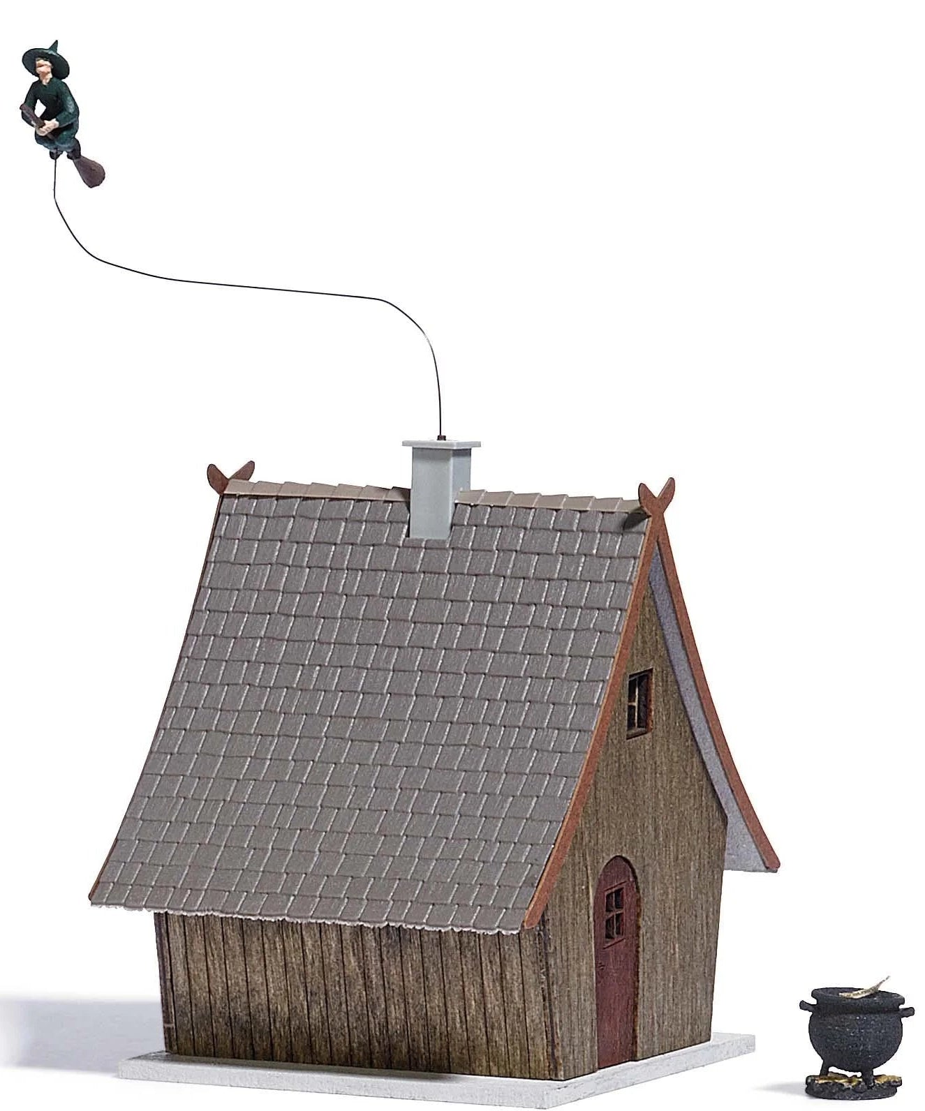BUS1679 HO Witch´s cottage with flying witch