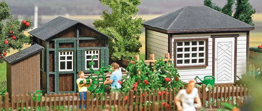 BUS1619 Set of 2 Summerhouses with gardening accessories