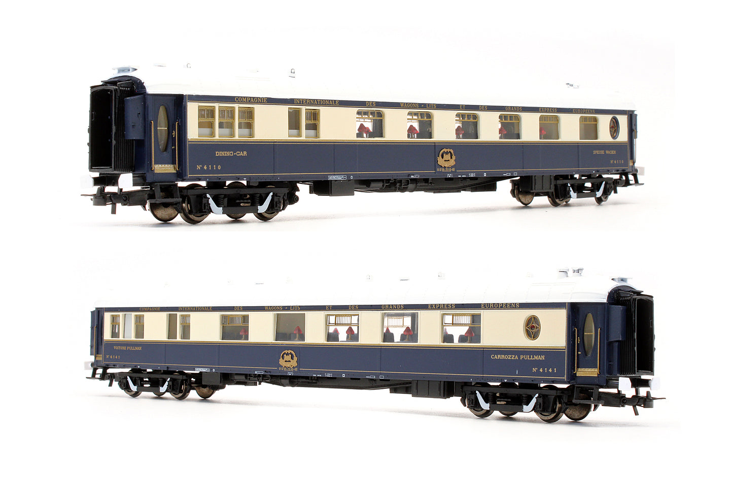 Pre-Owned HR4322 Set Of 2 Venice Simplon Orient Express Coaches