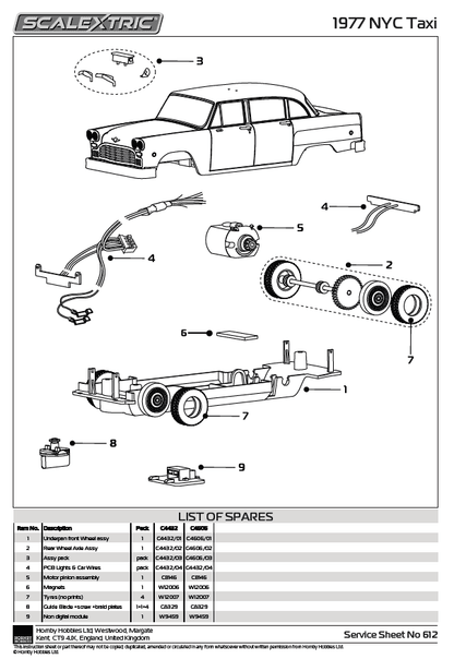 James Bond Checker Taxi Cab - Live And Let Die
