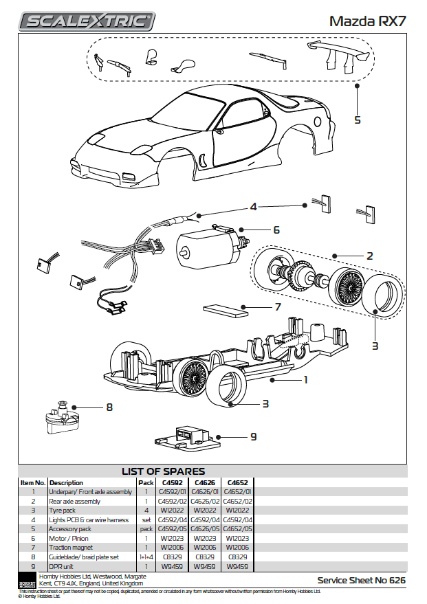 Scalextric C4652 Mazda RX7 FD - Bathurst 1994