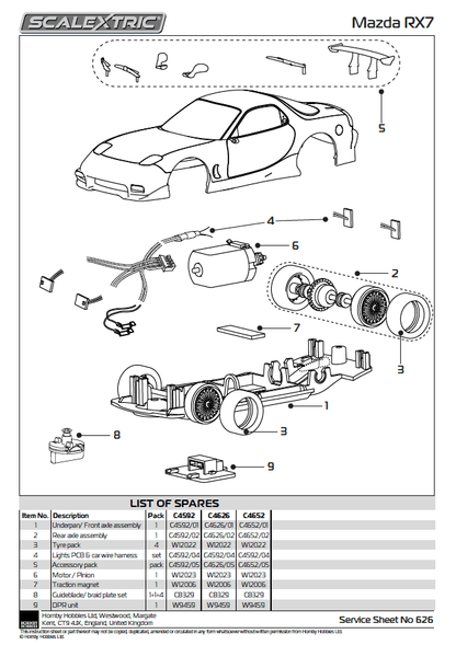 Scalextric C4652 Mazda RX7 FD - Bathurst 1994