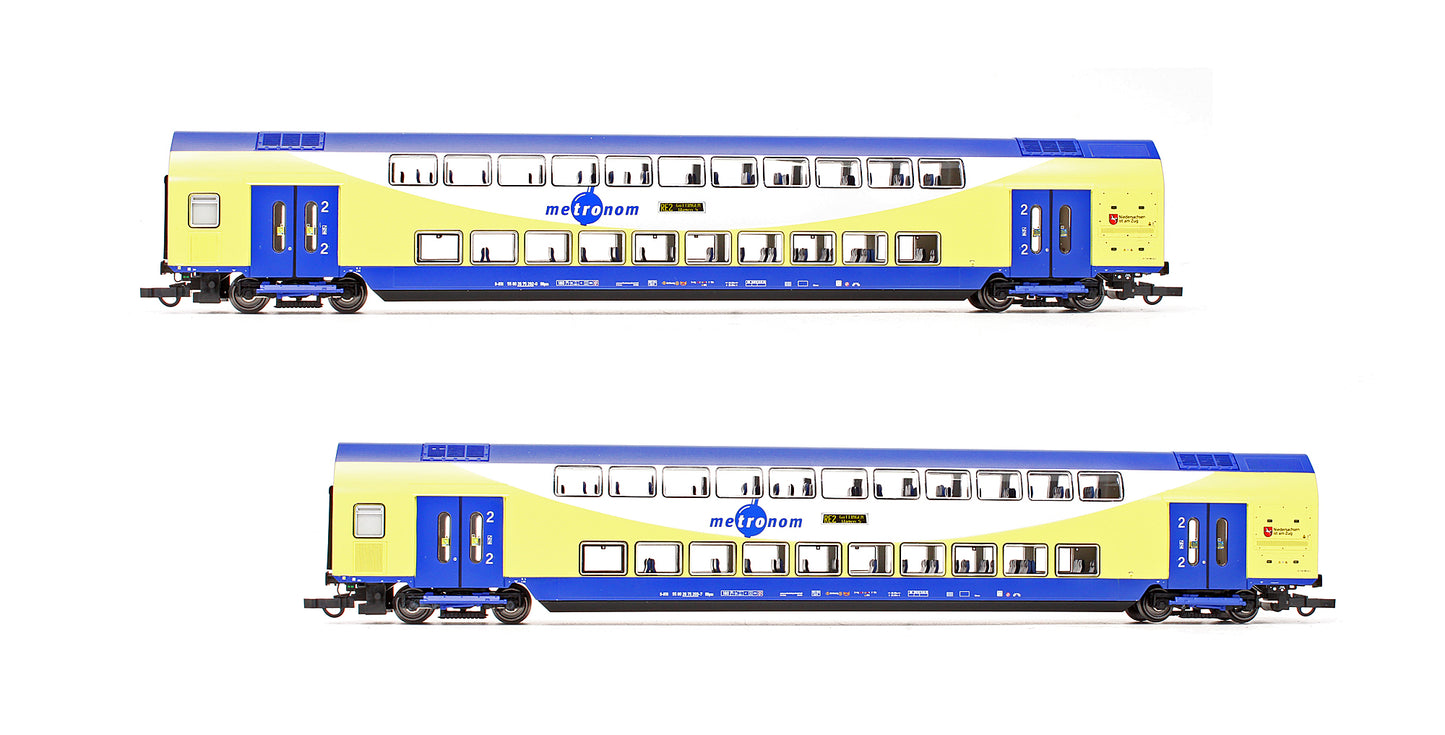 Pre-Owned 6200106 Set Of 2 Metronom Bi-Level Passenger Coaches