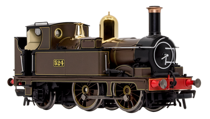 GWR 517 Class 0-4-2 524 Lined Chocolate Steam Locomotive