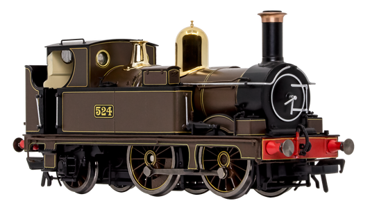 GWR 517 Class 0-4-2 524 Lined Chocolate Steam Locomotive