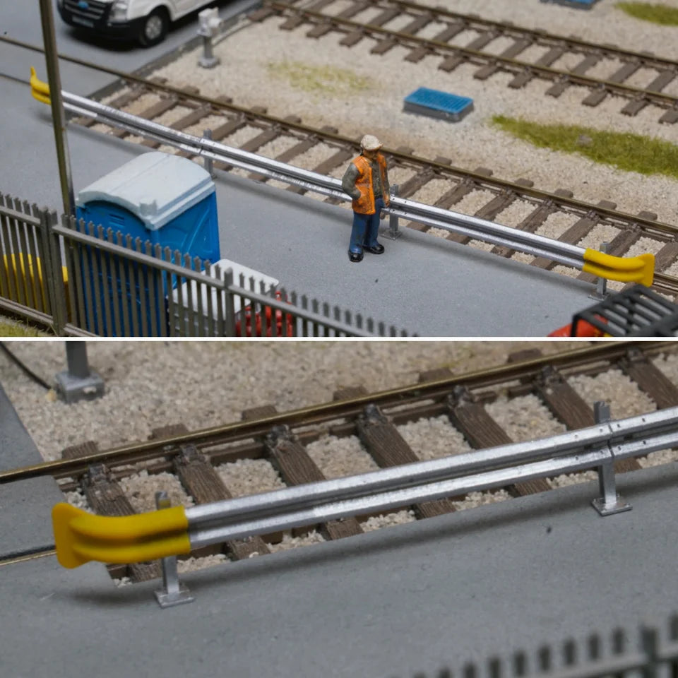 OO Gauge Crash Barriers (28cm) (Single Pack) - Unpainted