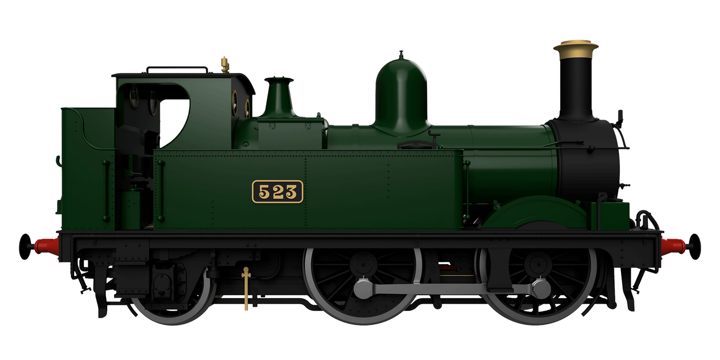 GWR 517 Class 0-4-2 524 Lined Chocolate Steam Locomotive - DCC Fitted