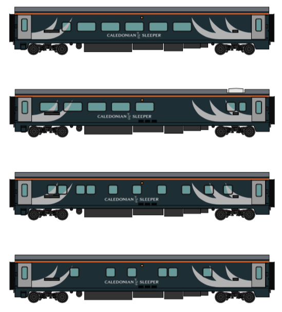 Pre-Owned Caledonian Sleeper Mark 5 Highlander pack 2: Fort William 4-car pack