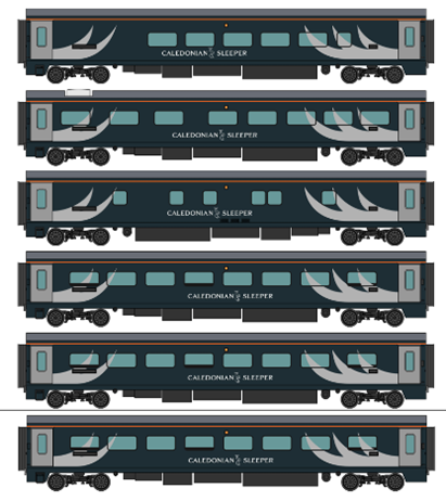 Pre-Owned Caledonian Sleeper Mark Highlander pack 1: Aberdeen 6-car pack