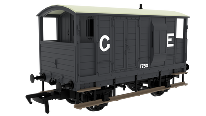 820005 LSWR/WD 20T Brake Van - No. 1750 GER Grey
